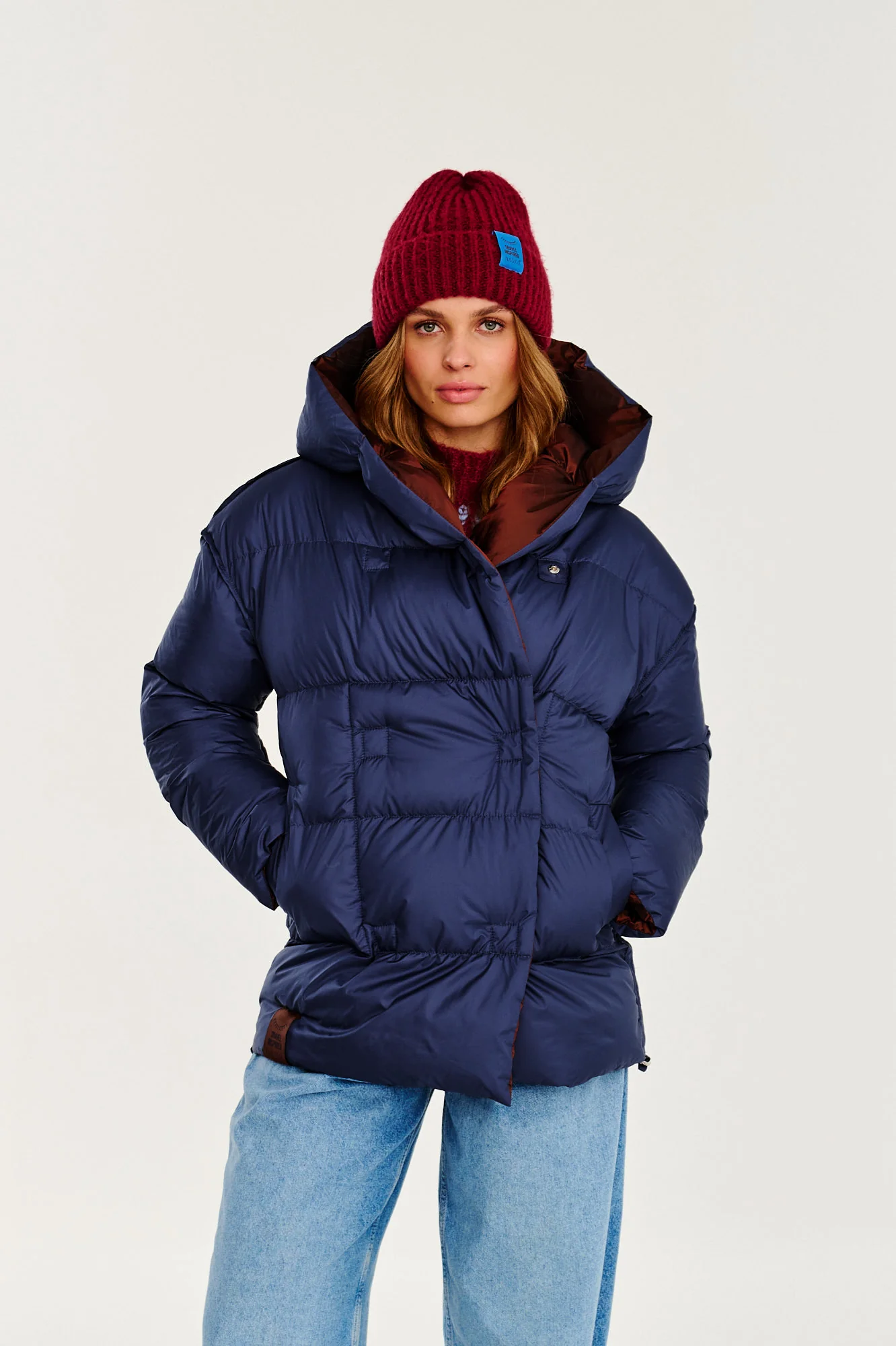 Alaska Cinnamon Cloud double-sided winter jacket - Image 12