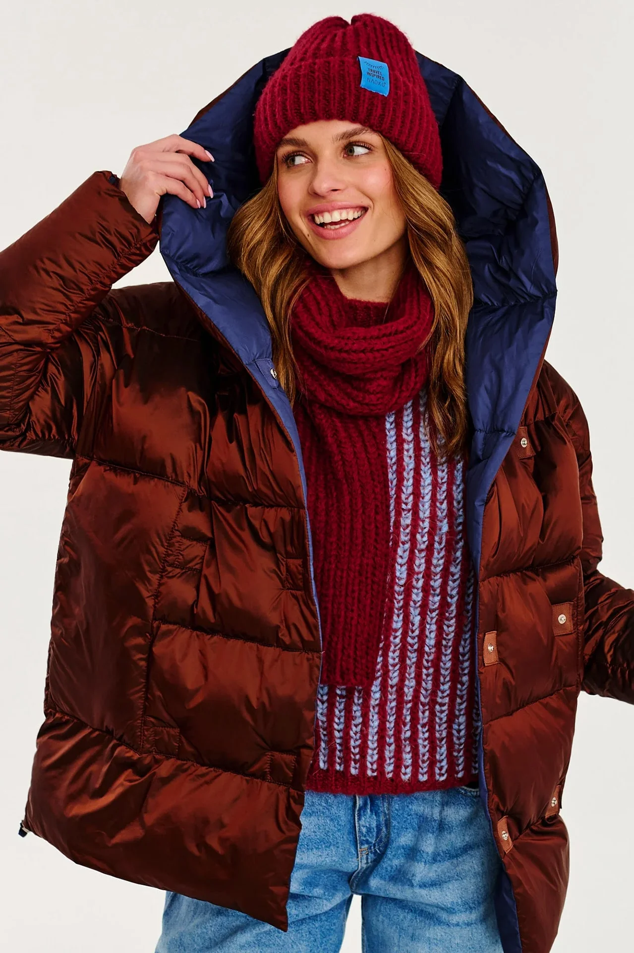 Alaska Cinnamon Cloud double-sided winter jacket - Image 7