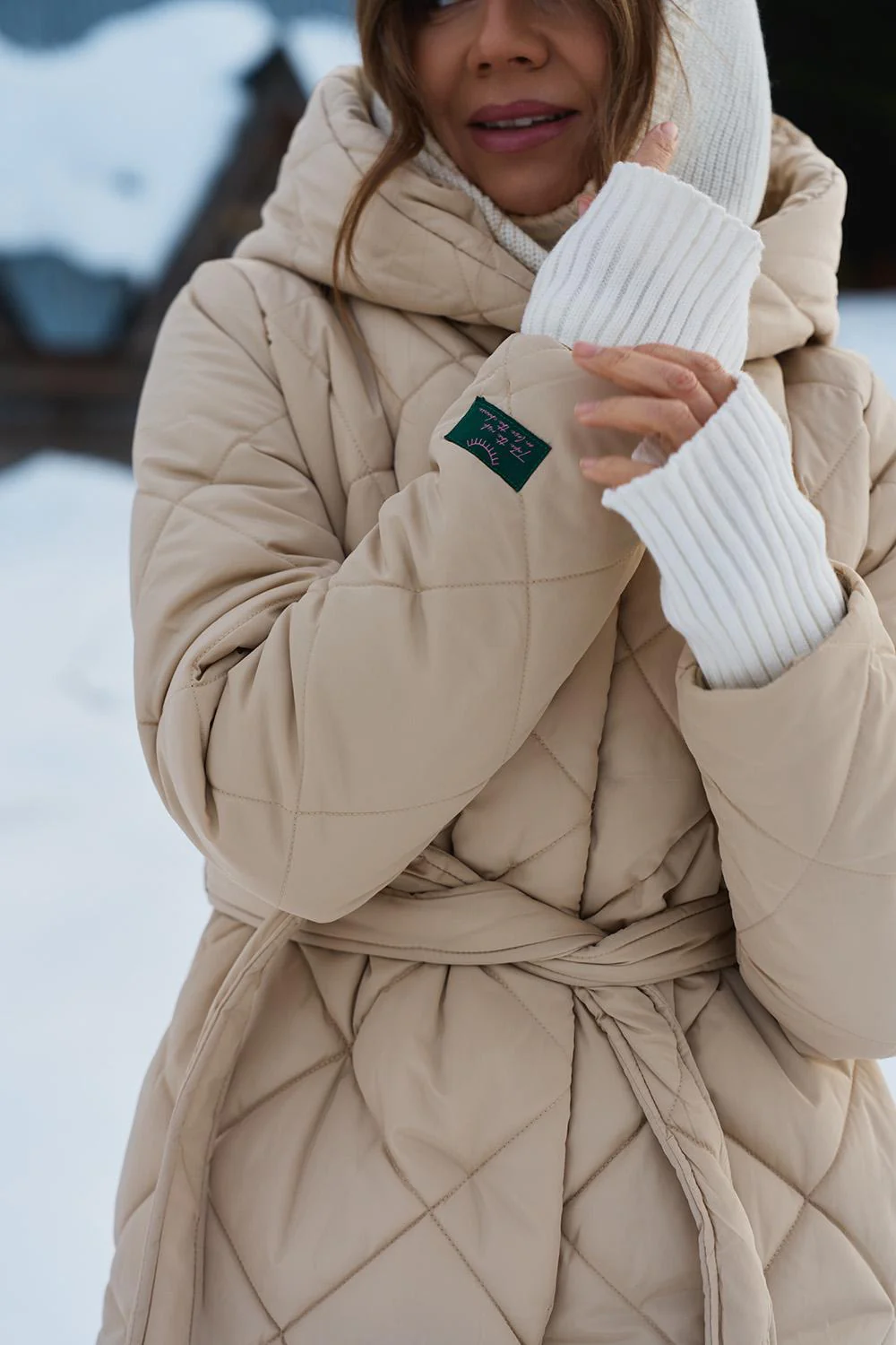 Anabelle Desert Moth Quilted Jacket - Image 3