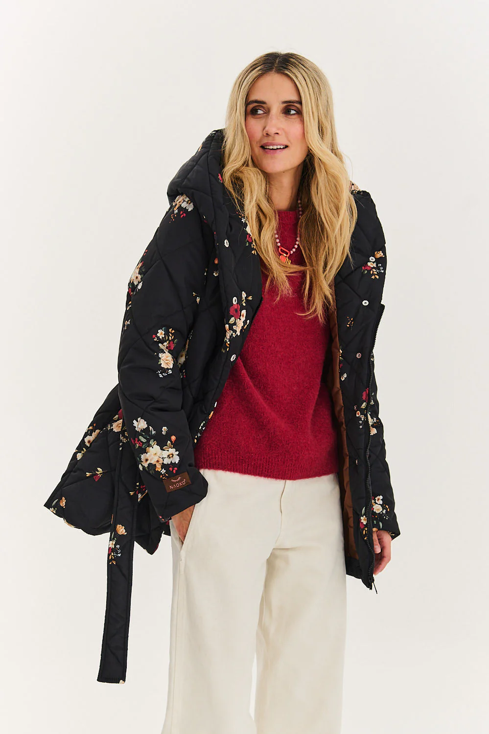 Anabelle Midnight Flora Quilted Jacket - Image 14