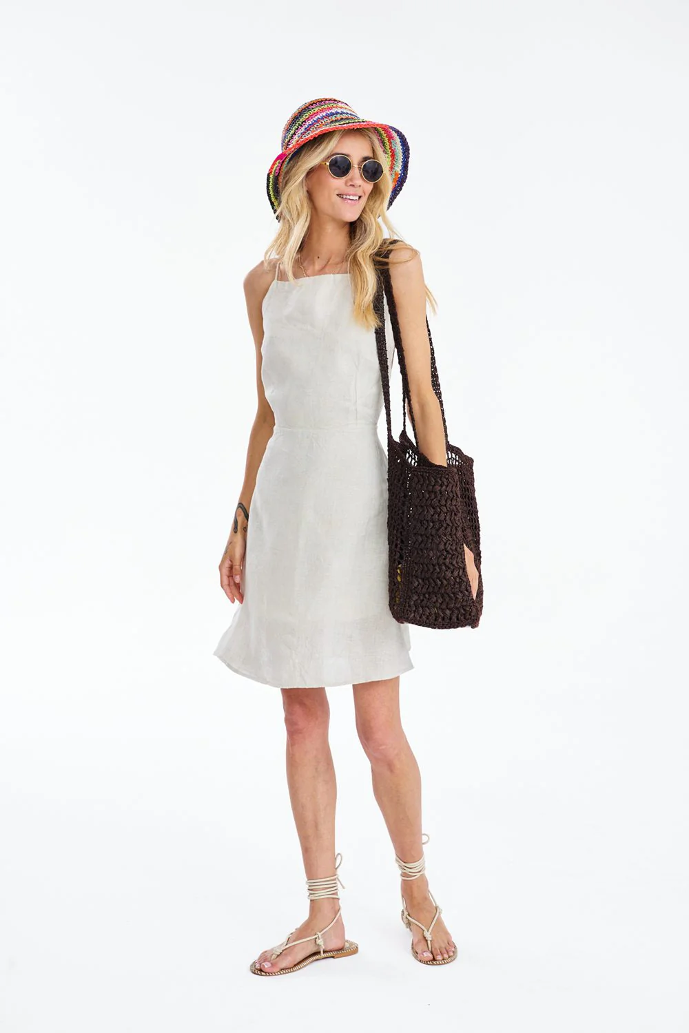 Bright Waters Linen Mini Dress - Image 5