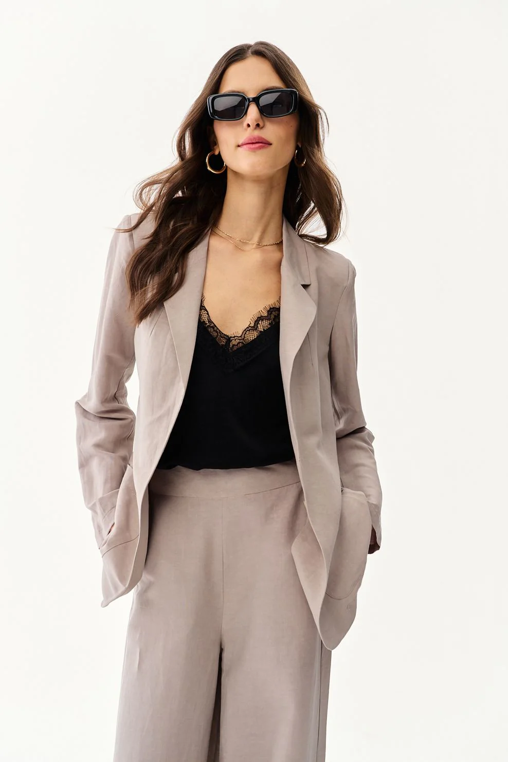 Cold Champagne Linen Blazer - Image 3