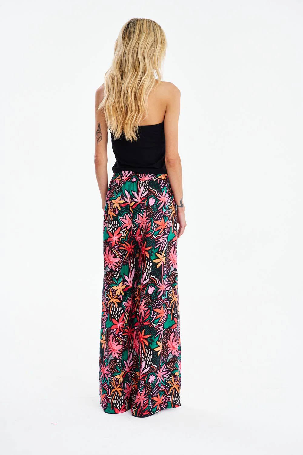Deep Tropics Wide-Leg Linen Pants - Image 5