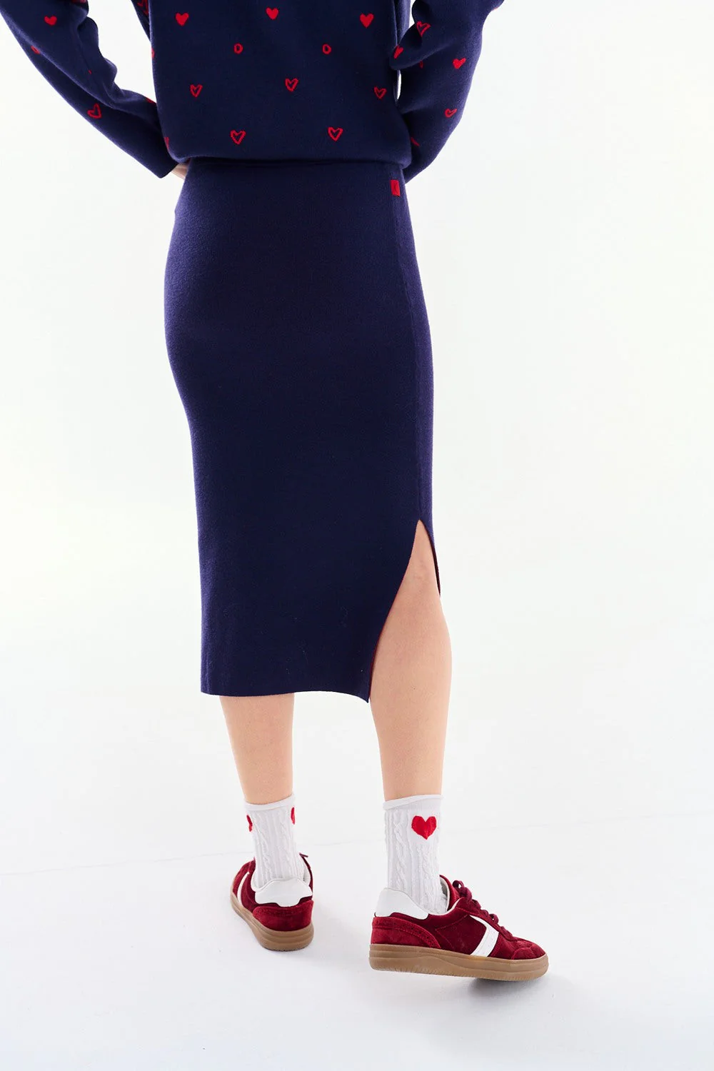 Double Heart Knit Skirt - Image 6