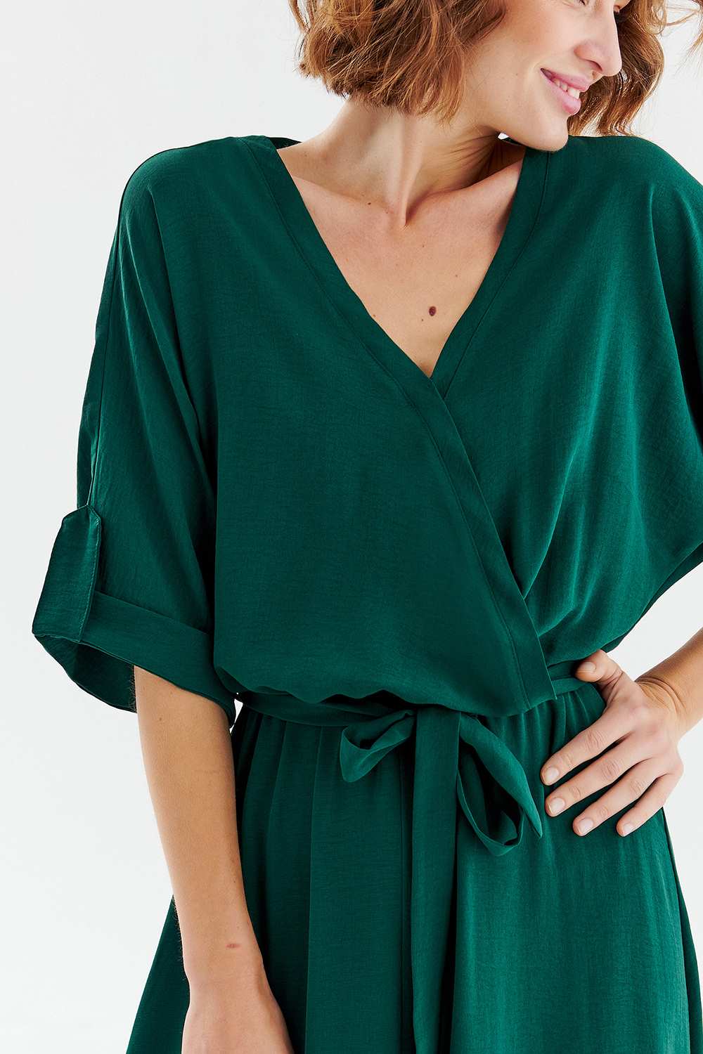 Emerald Dream long dress with binding - Image 13