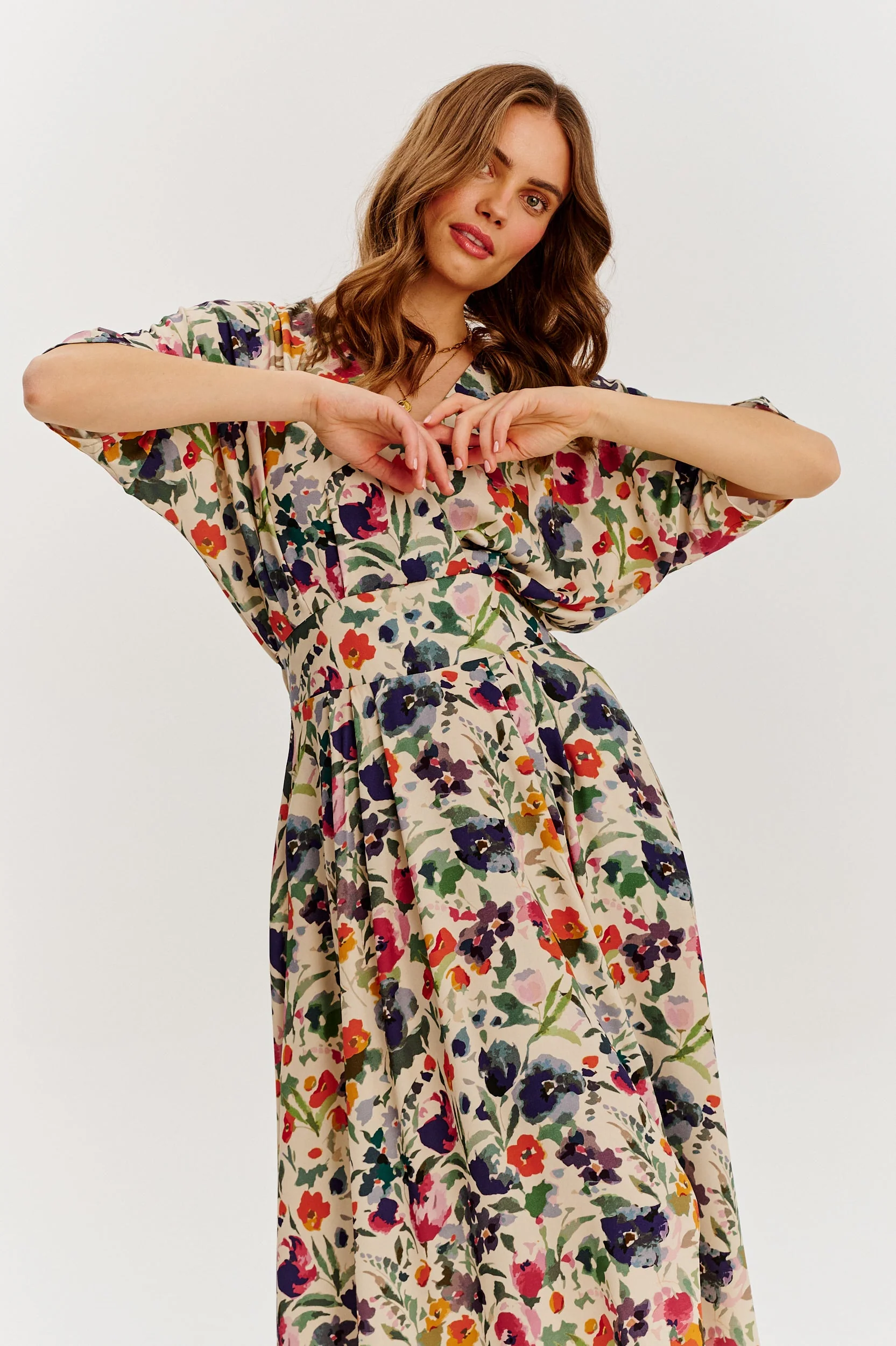 Golden Meadow midi dress - Image 10