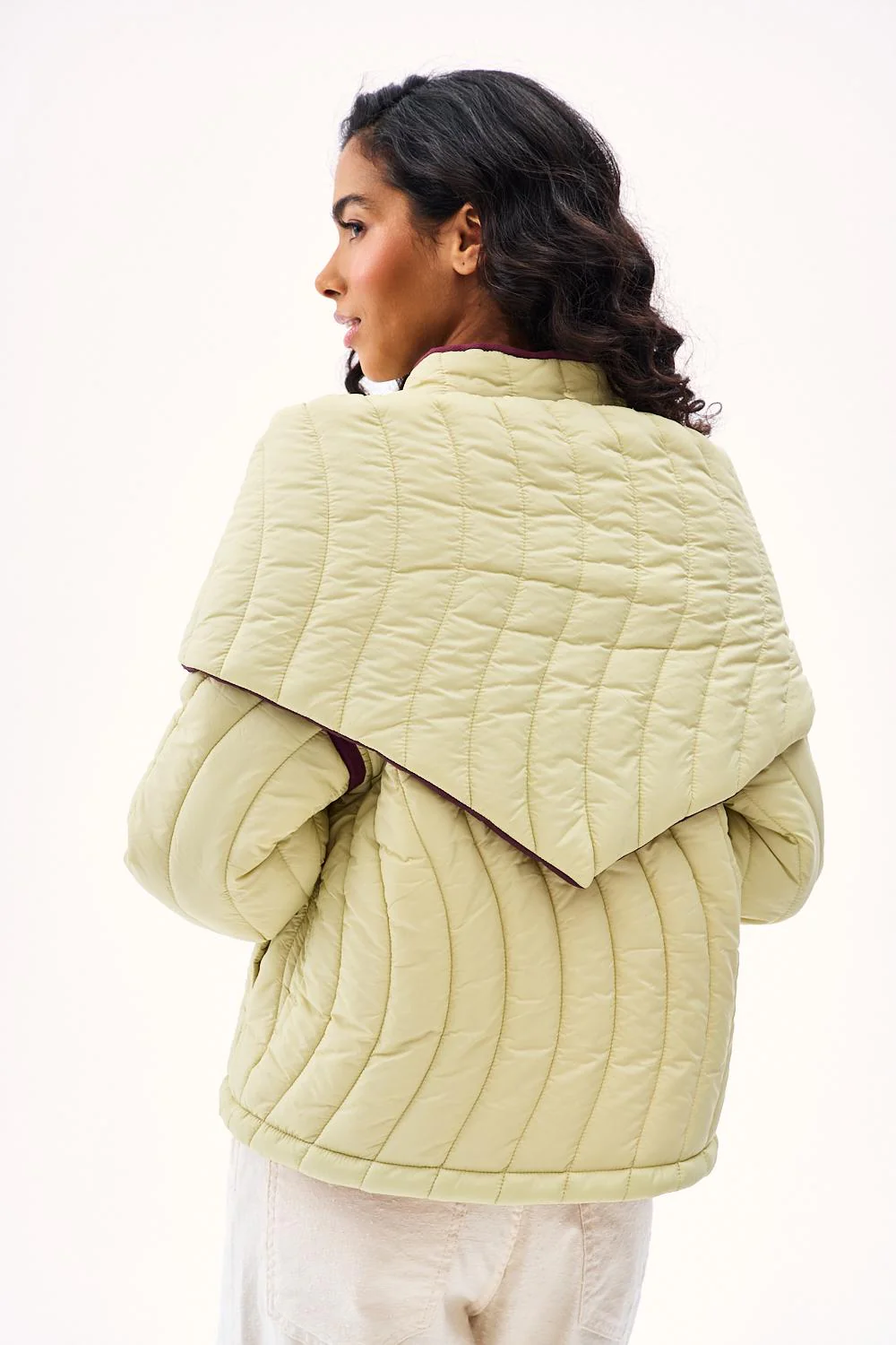 Green Tea Jacket with Scarf - Image 8