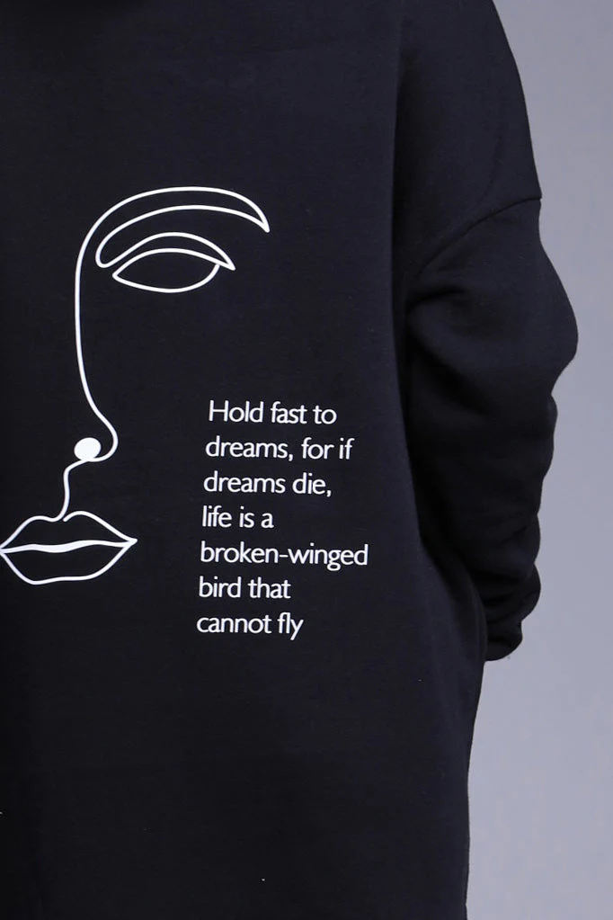 Hold Fast To Dreams longline hoodie - Image 13
