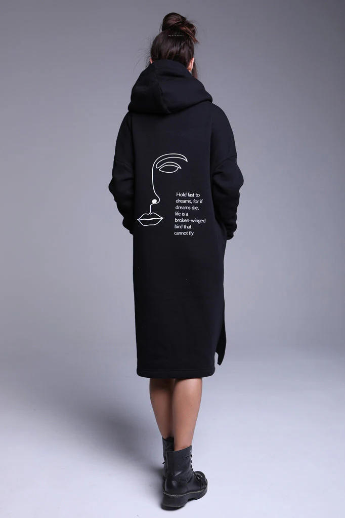 Hold Fast To Dreams longline hoodie - Image 4