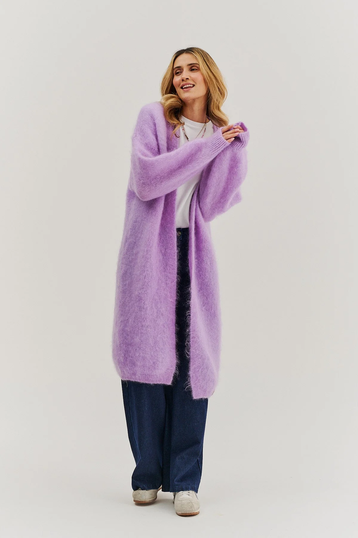 Lavender Blush long mohair cardigan - Image 11