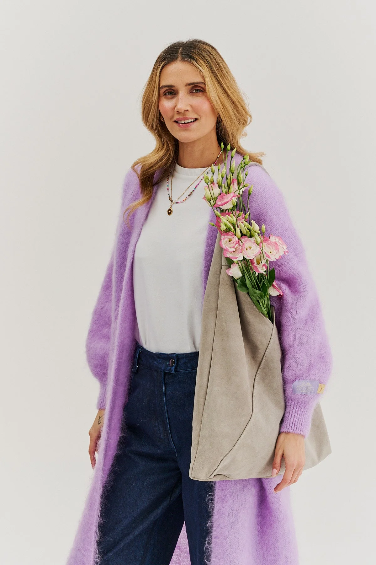Lavender Blush long mohair cardigan - Image 18