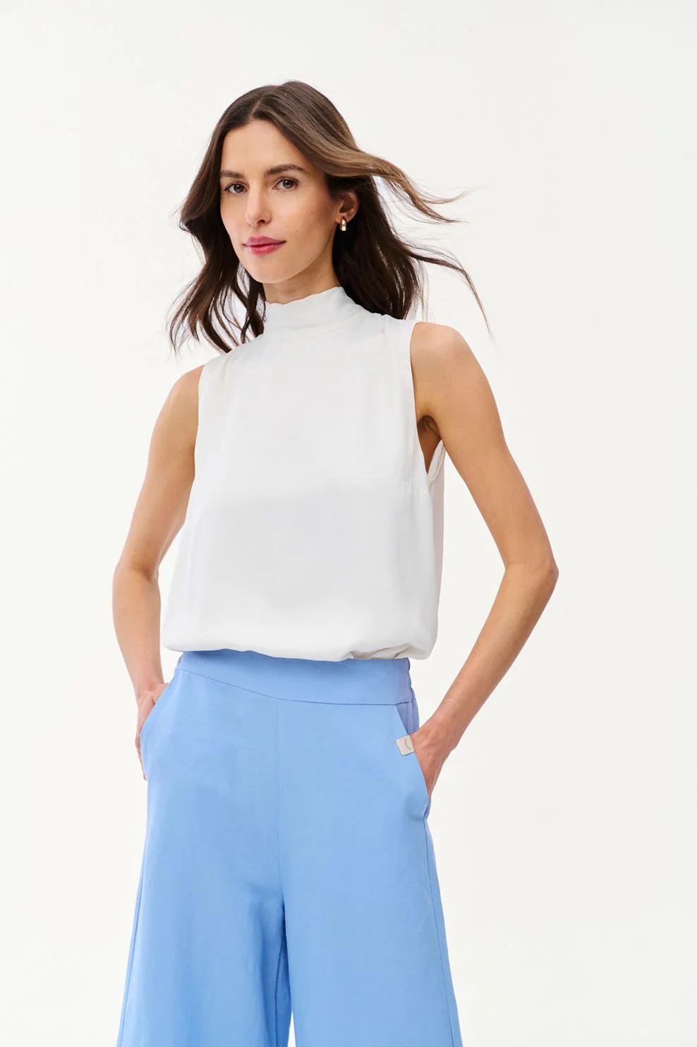 Mystic Blush Tie-Front Blouse - Image 2