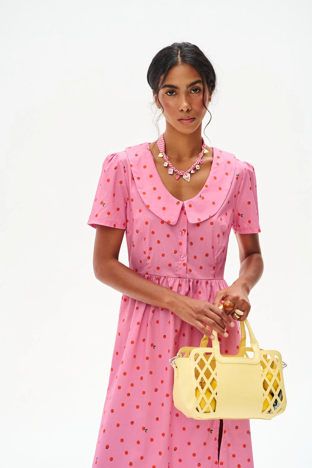 Pink Pomodorini Midi Dress - Image 5