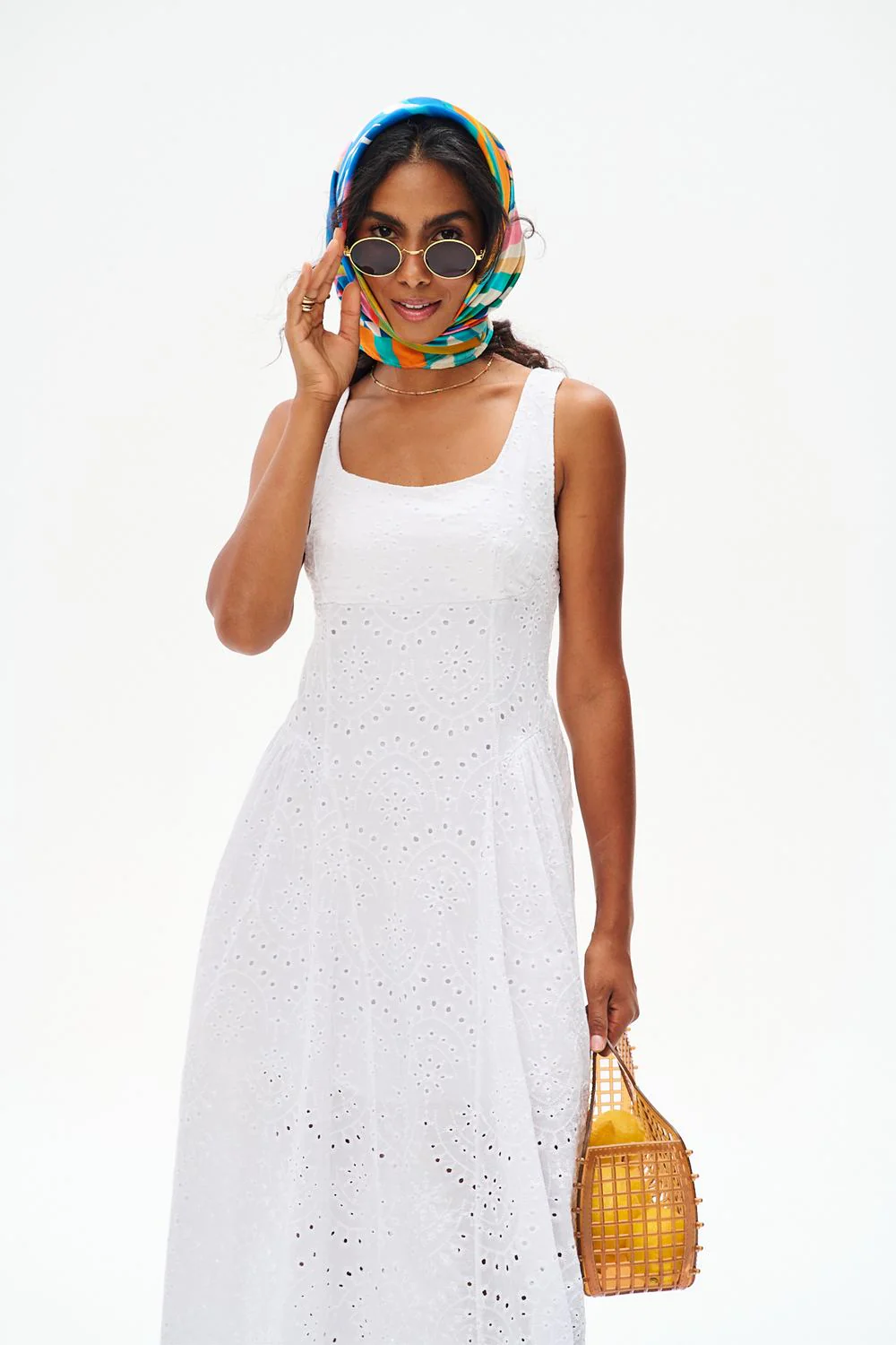 Pristine Openwork Midi Dress - Image 8