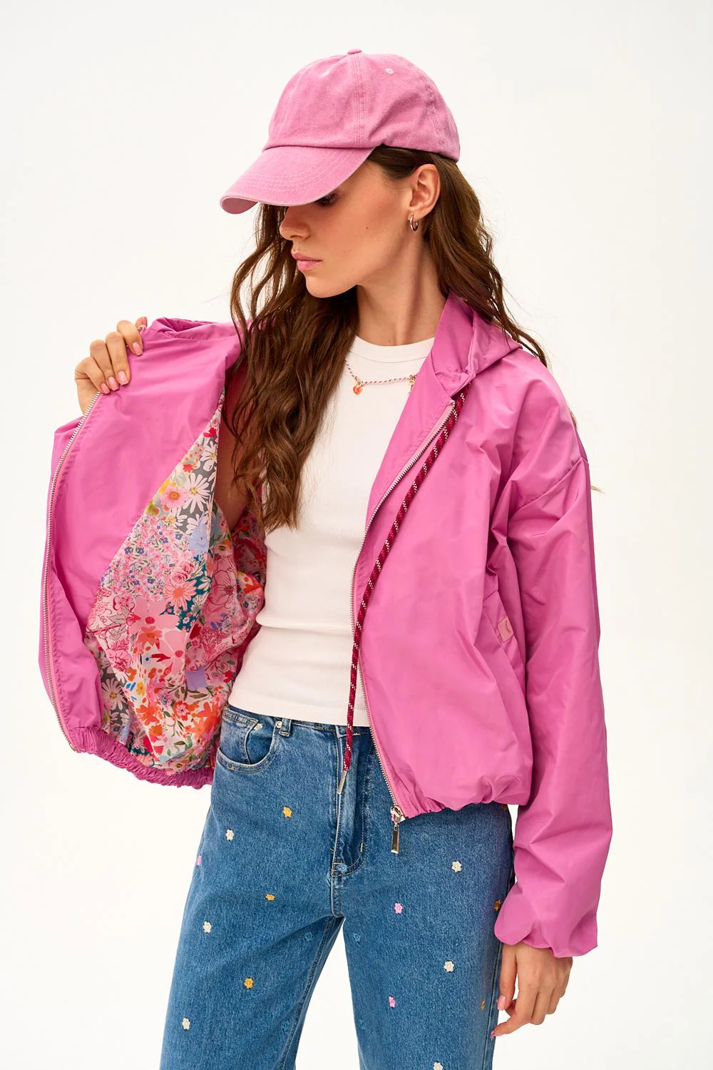 Dahlia Crush Hooded Short Parka - Image 4