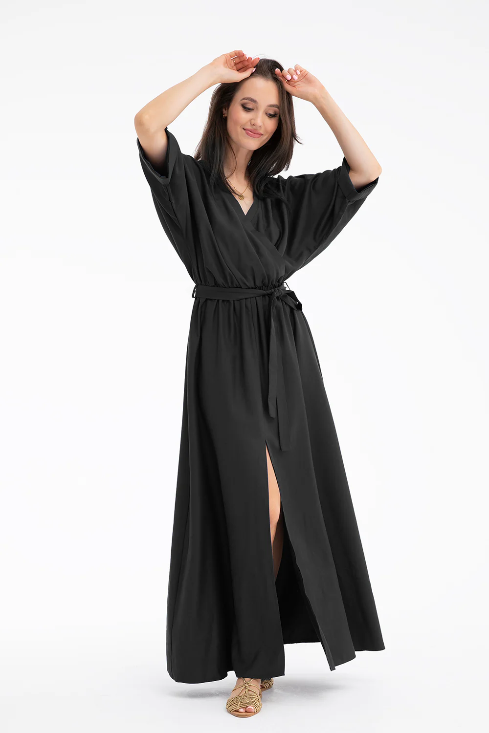 Sicily long dress with binding - Image 18