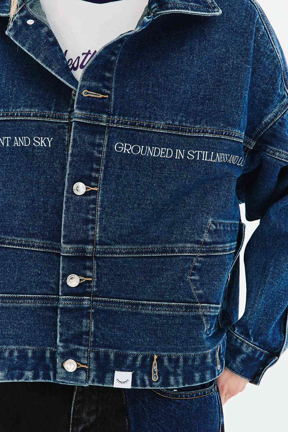 Stillness and Love Denim Jacket - Image 6