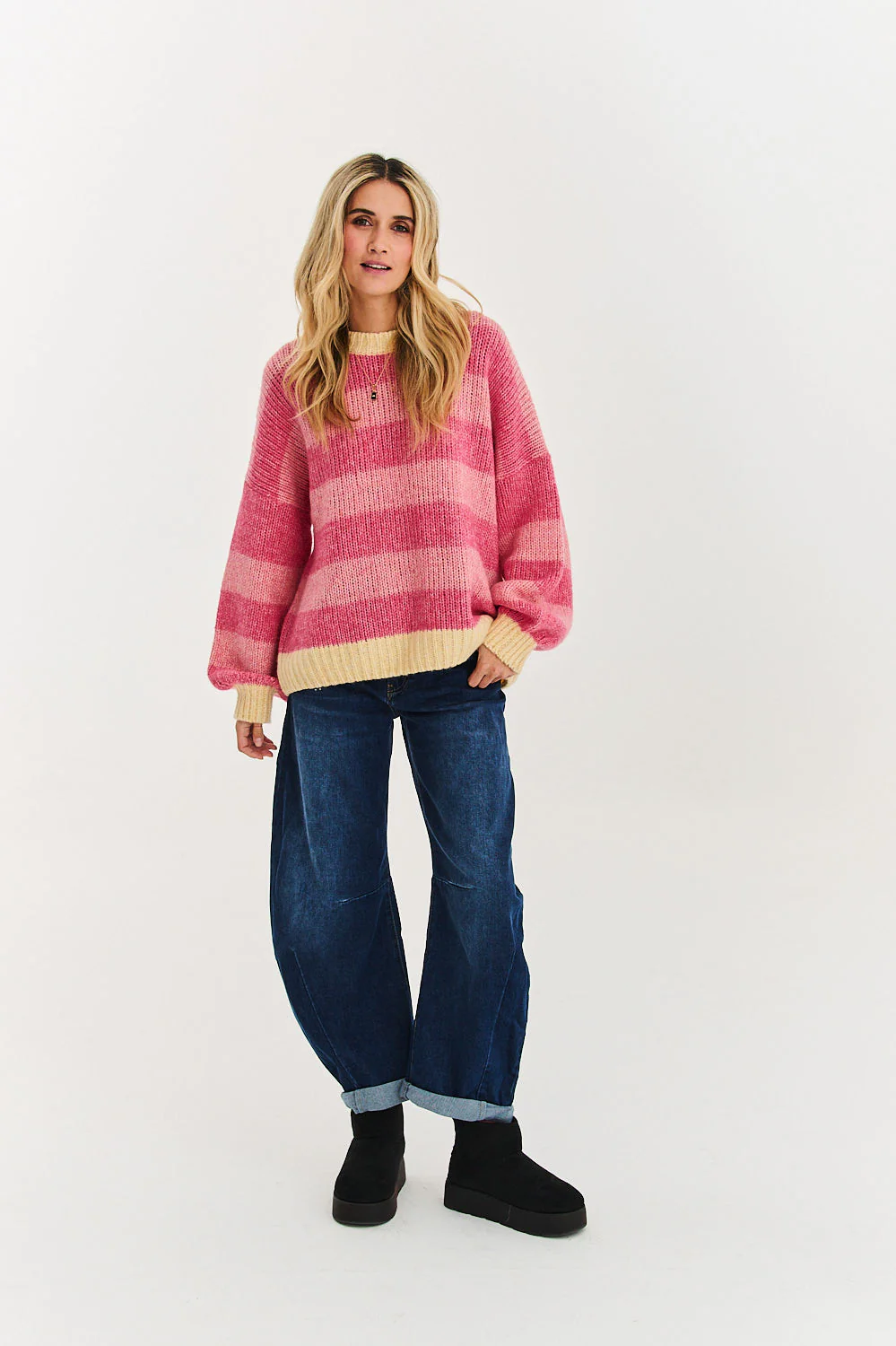 Strawberry Cream Wool Blend Sweater - Image 4