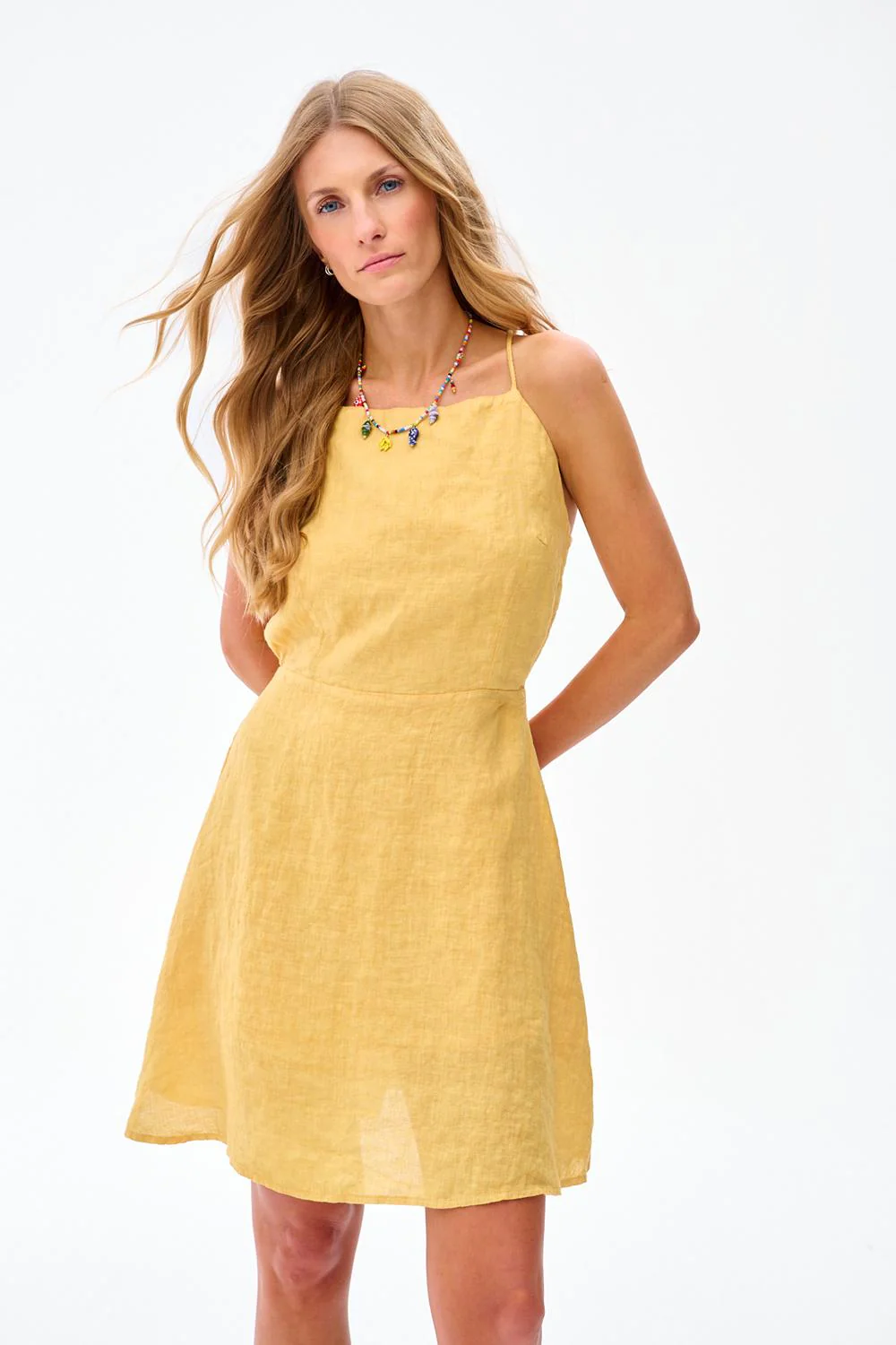 Sun Soaked Linen Mini Dress - Image 3