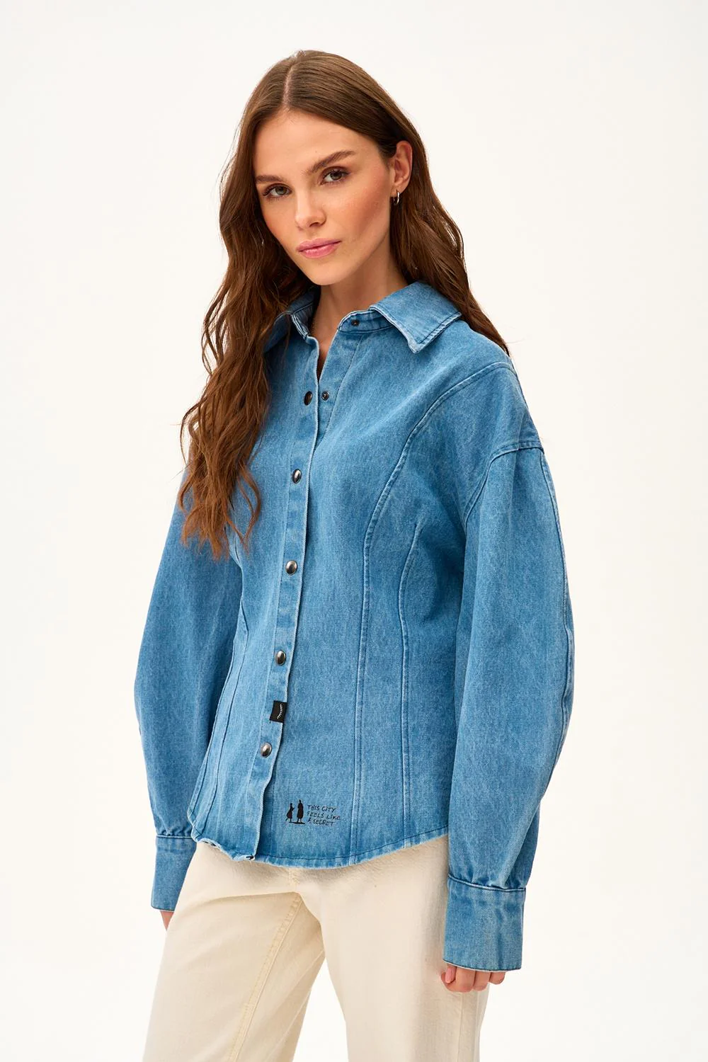 Sunrise Somewhere Denim Shirt - Image 11