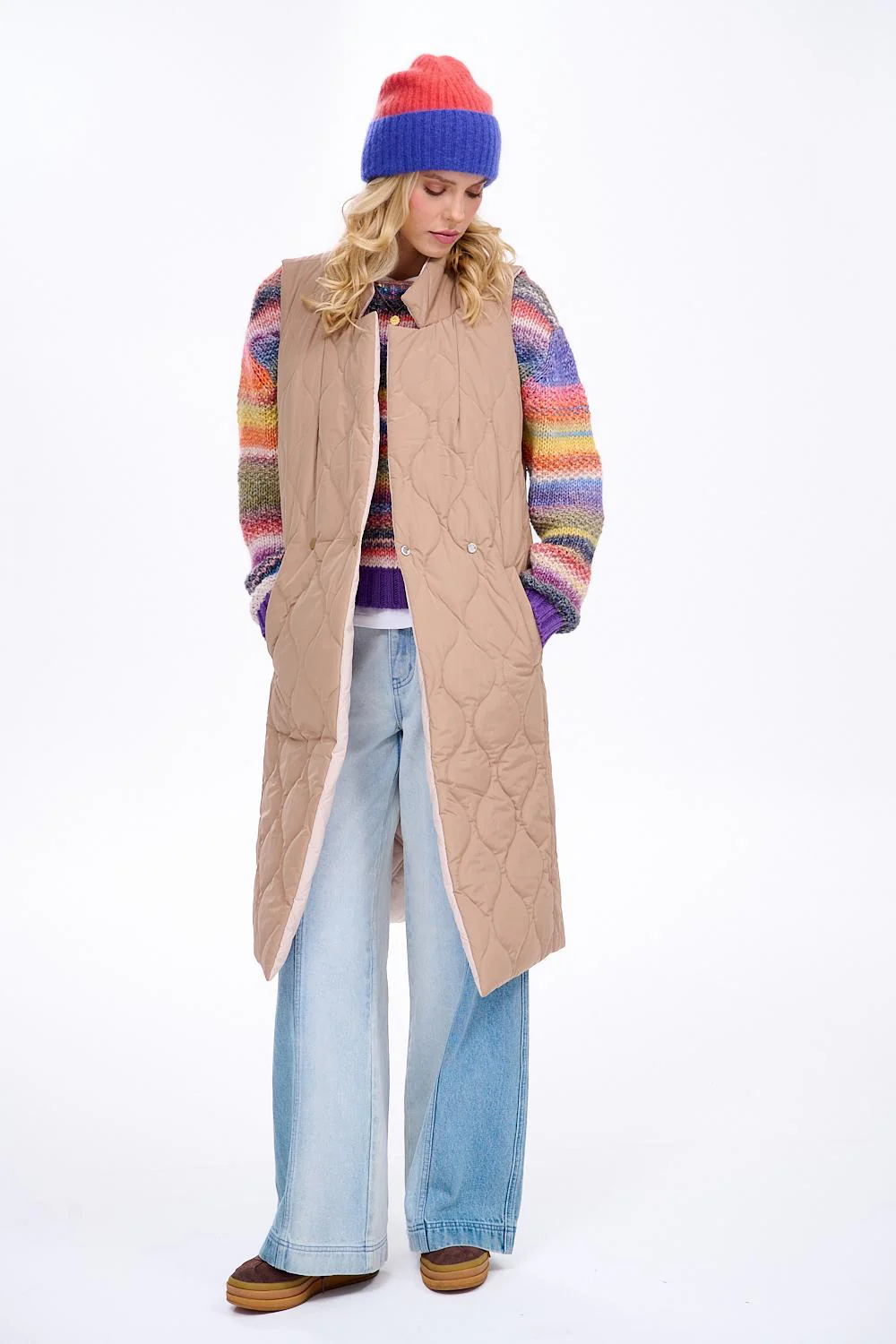 Toffee Maze long reversible vest - Image 14
