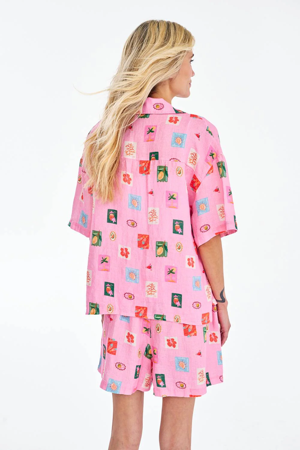 Villa Tiles Linen Shirt - Image 5