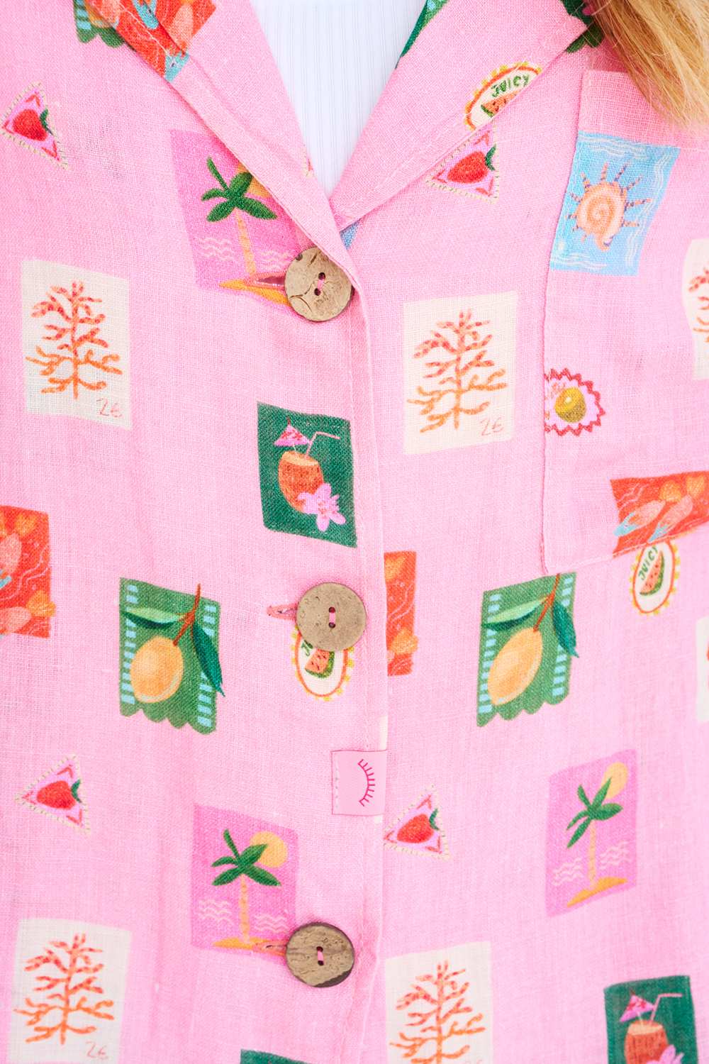 Villa Tiles Linen Shirt - Image 7