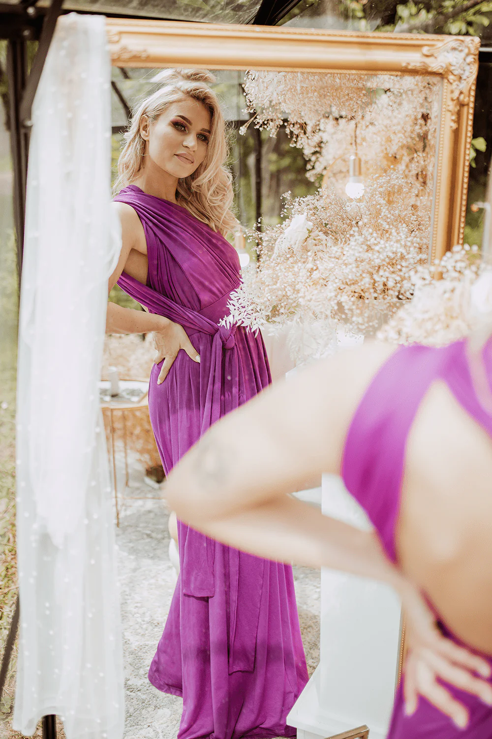 Magenta Love infinity maxi dress - Image 6