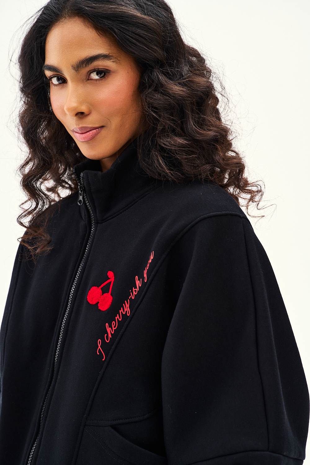 Cherry-ish Moments zip-up sweatshirt - Image 6